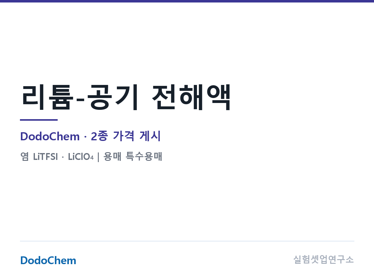 리튬-공기 전해액
