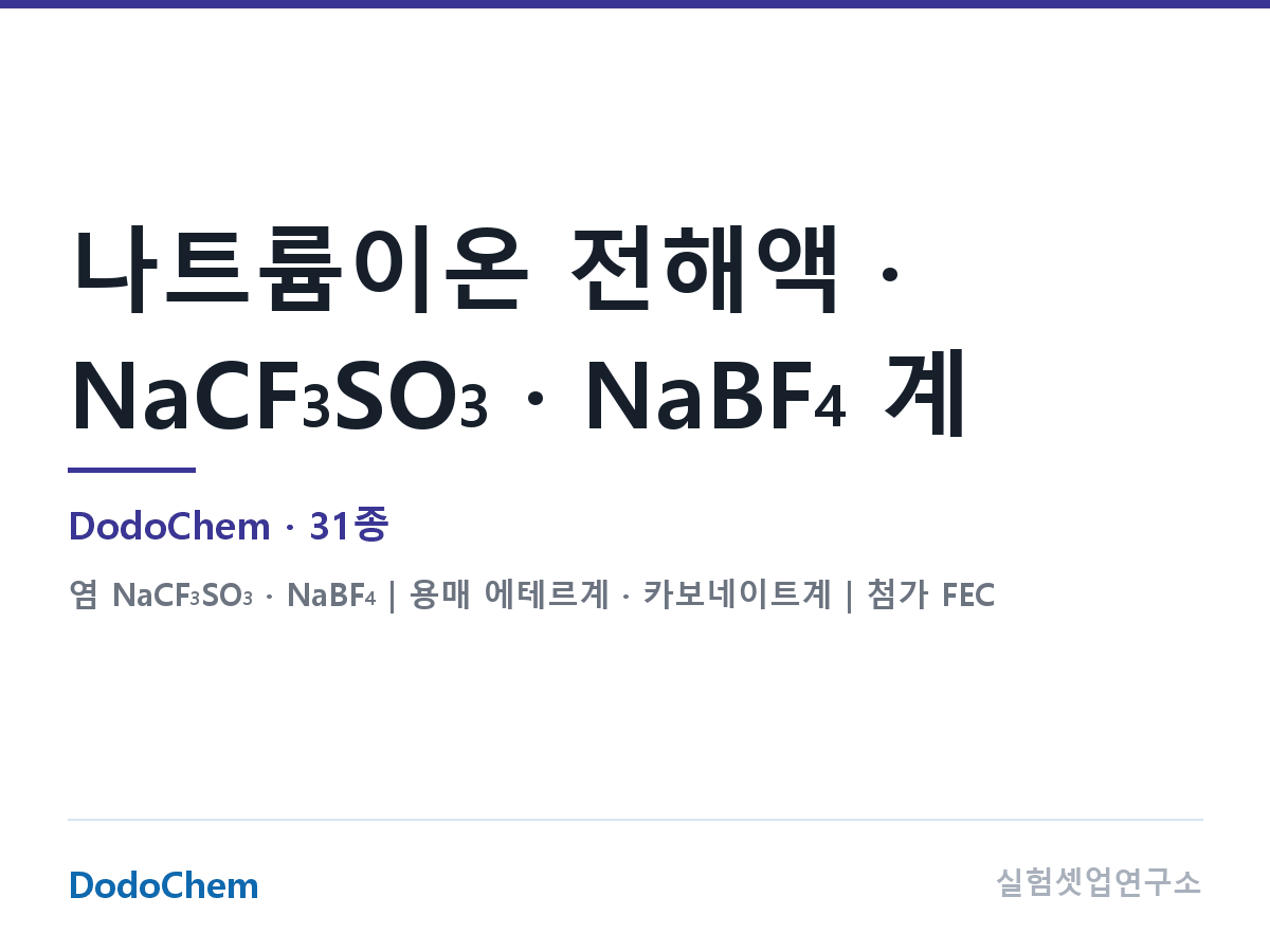 NaCF₃SO₃ · NaBF₄ 계열