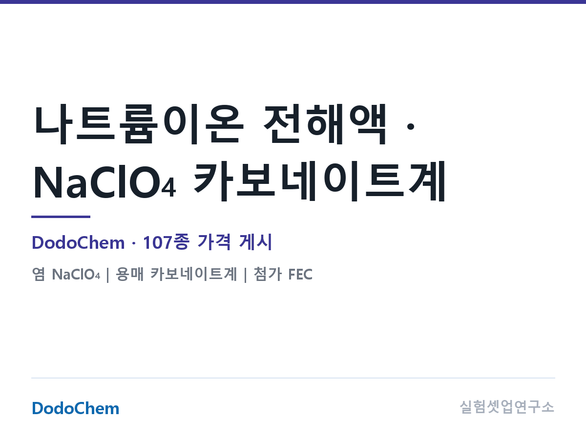 NaClO₄ · 카보네이트